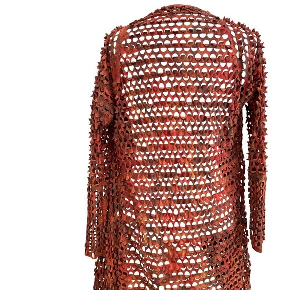 Funky Linea Domani Limited Collection Laser-Cut Open Front Cardigan medium fal… - Picture 5 of 13